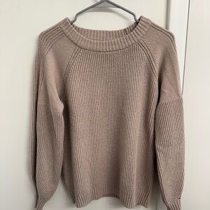 Pink Clover Women's Taupe Crew Neck Sweater